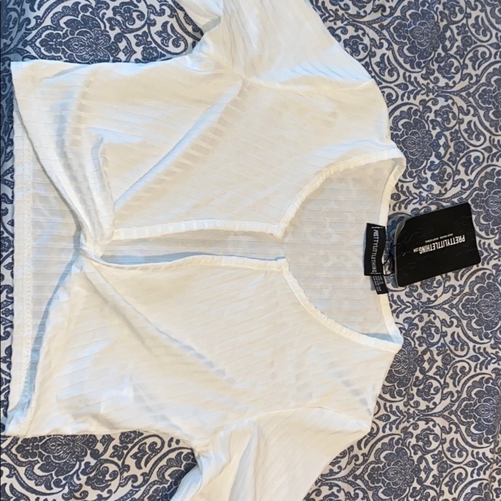 White crop top - a bit see through